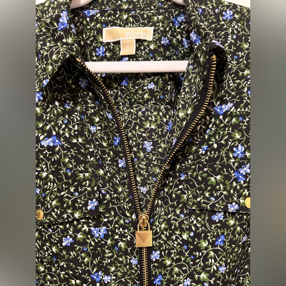 Michael Kors Black Floral Blouse - Picture 2 of 5